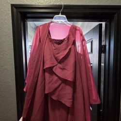 Beaded Chiffon Tiered Formal Dress with Jacket