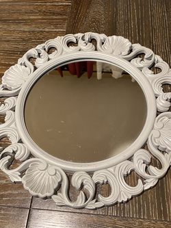 Round Gray Mirror