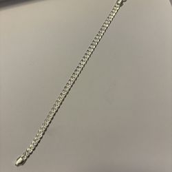 .925 Silver Chain Bracelet 8”