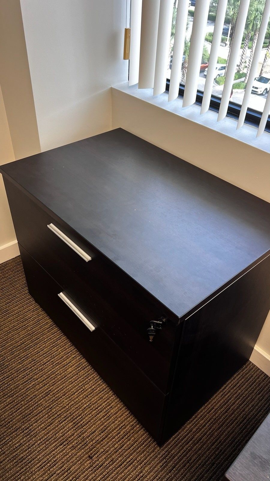 ESPRESSO 2 DRAWER LATERAL FILES. LIKE NEW,,ONLY $189 AND MUCH MORE