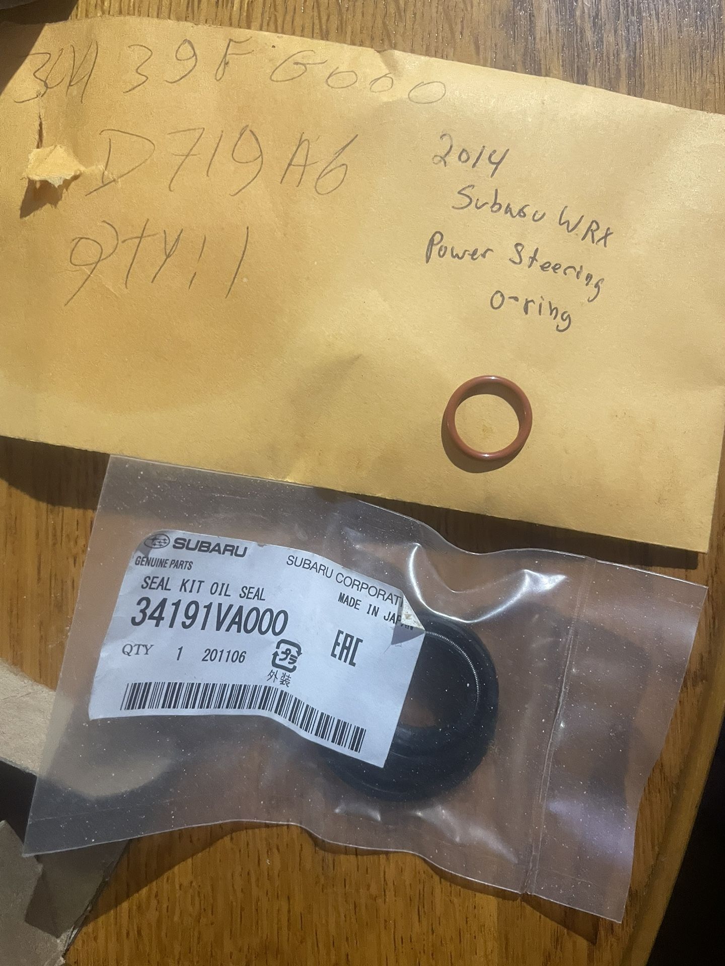 Subaru Wrx Power Steering Seals & O Ringy