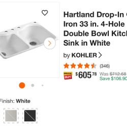 Double Sink With Faucet
