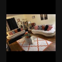  2 Tan Italian Couches