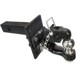 Star Compatible Inkjet Cartridge 2'' x 2'' Solid Adjustable Mounting Plate & 8 Ton Pintle w/ 2'' Ball Combo Hitch