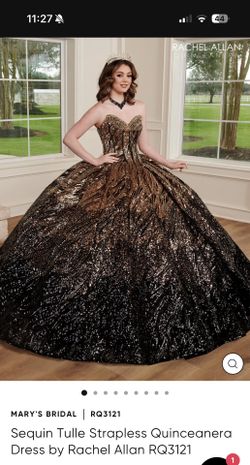 Sequin Tulle Quinceanera Dress