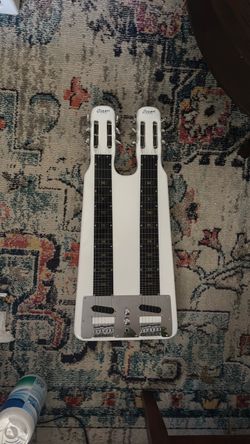 Cozart Double Neck Lap Steel Guitar – White