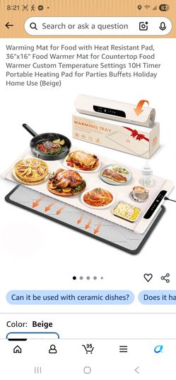 Warming mat for food