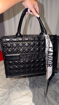 Christian Dior black tote back