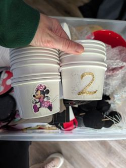 Tote of Micky/ Minnie Mouse Birthday Decorations