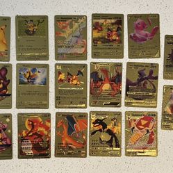 Gold Foil Pokémon Trading Card Game Cards