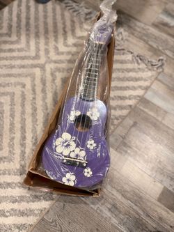 Kids Toy Purple Floral Soprano Ukulele