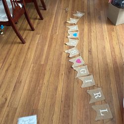 Boy Or Girl Burlap Banner Announcement