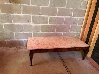 Marble coffee table with drawer