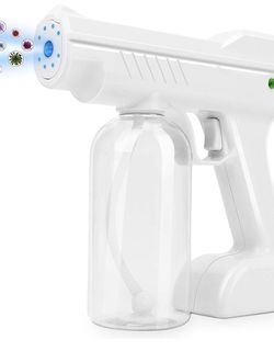 Wireless Electric Sprayer Sanitizer Fogger Disinfectant Fogger Machine Handheld Rechargeable Nano Atomizer with Blue Light