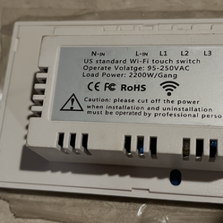 Interrupteur Intelligent LED WiFi Mural Tactile 2 Gang pour Amazon Alexa Contrôle Vocal Intelligent par Application AC 95-250V