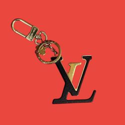 Authentic Louis Vuitton heavy gold/black Purse Charm keychain