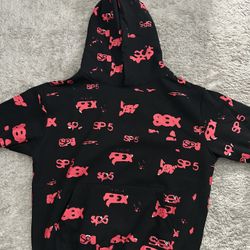 Black Aop Sex Sp5der Hoodie