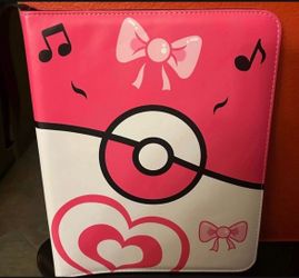 New Pokémon Pink 9 pocket Card Binder. Front And Back Different Look. Really nice!