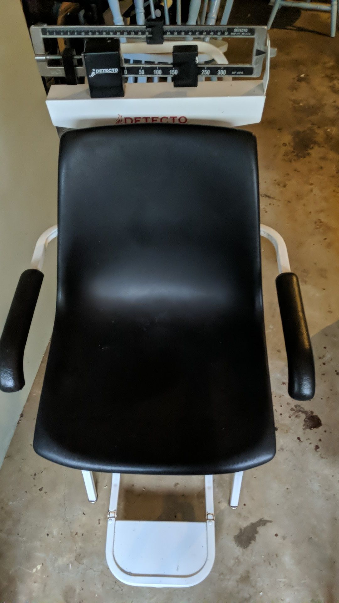 Detecto rolling weight scale chair