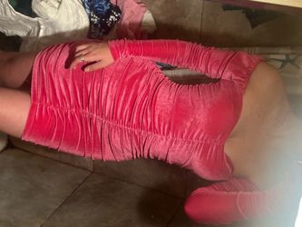 Pink Ruched Dress