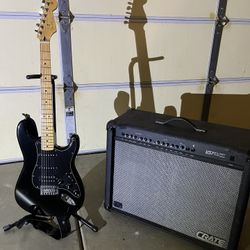 Fender MIM Strat (Brand New) W/  Crate 120 Watt Effects Amp