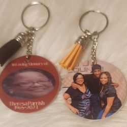 Double-Sided Personalized Photo Keychains 