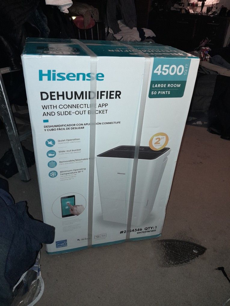 Hisense Dehumidifier 4500sq ft Large Rm  #(contact info removed) Works With Google & Alexa