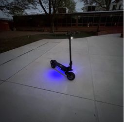 ix7 Black Electric Scooter with LED Underglow