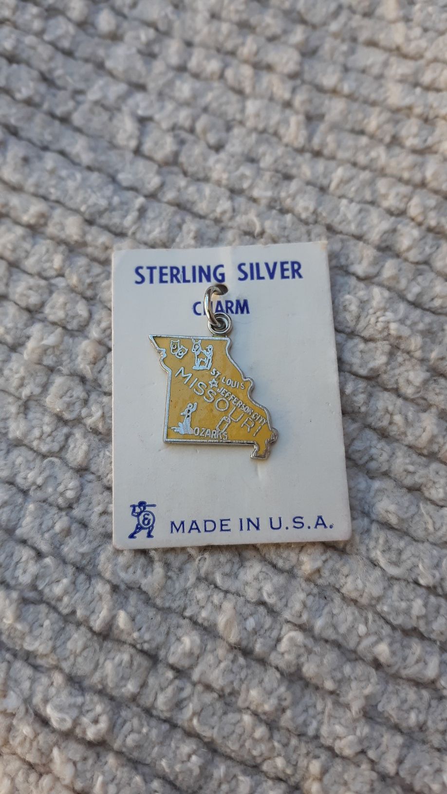 Missouri Vintage Sterling Silver Charm