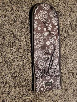 Thirty-one Flat Iron Case - Brown Woodblock Floral