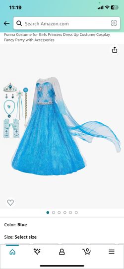 Funna Costume for Girls Princess Dress Up Costume Cosplay Fancy Party with Accessories