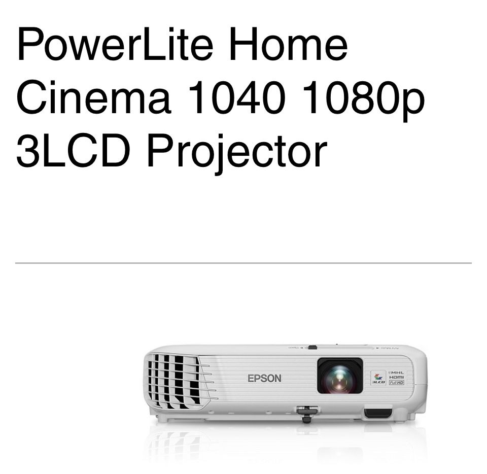 Epson PowerLite Home Cinema 1040  Projector