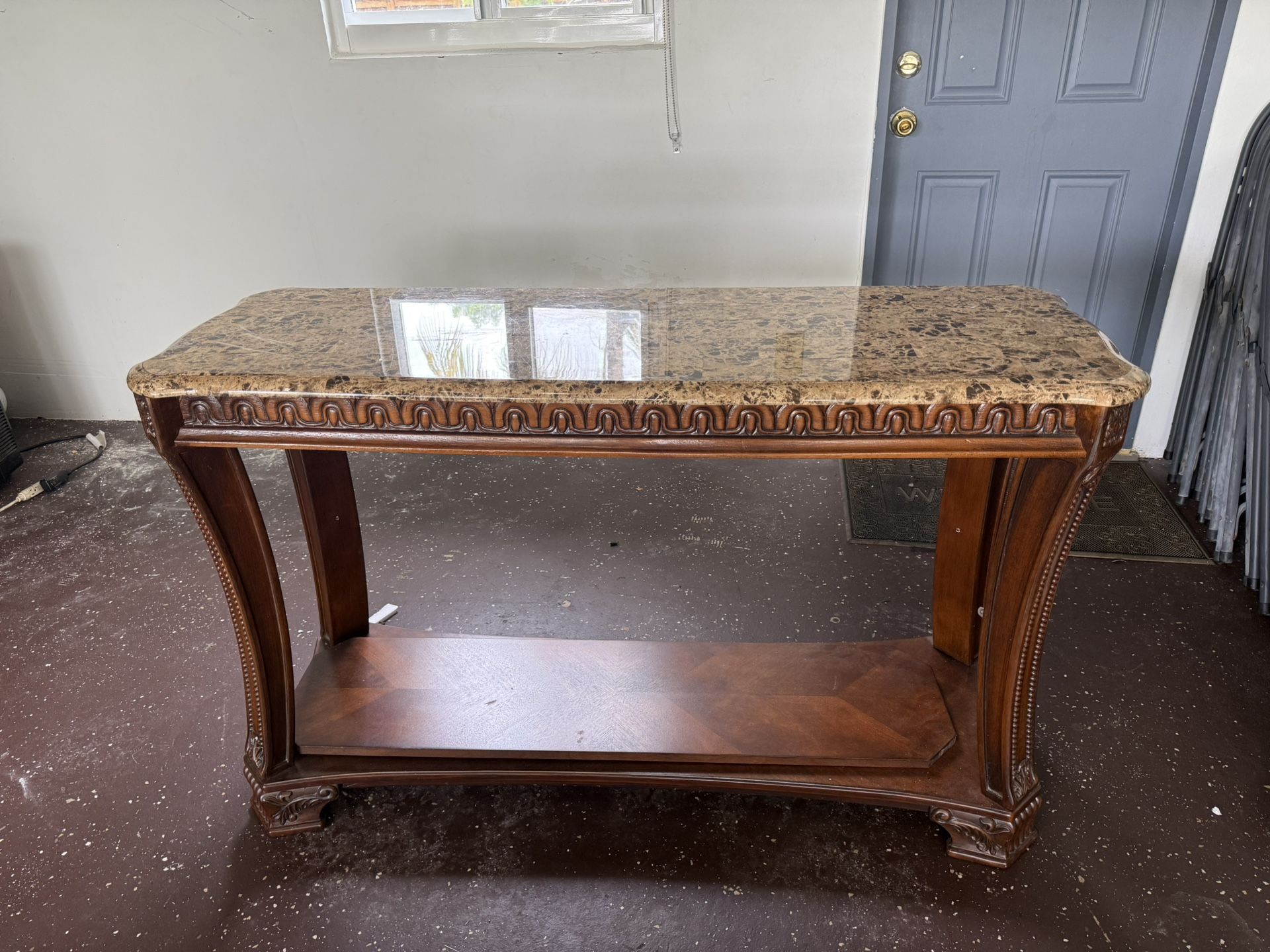 Marble Top Console Table
