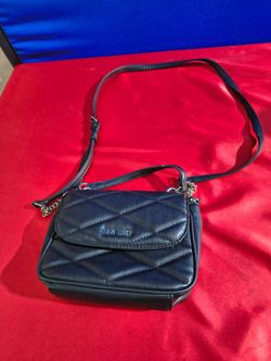 Nine West Black Quilted Crossbody  Bag