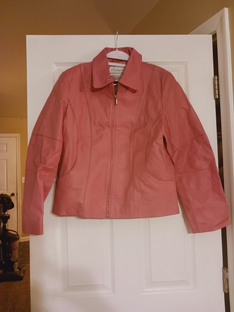 Hot Pink Leather Jacket