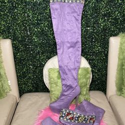 Lilac Funky Thigh High