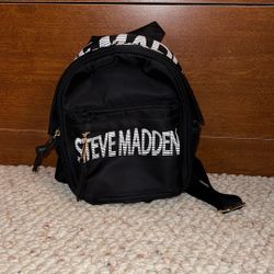 Steve Madden Black Mini Backpack