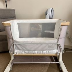 Bed Sharing Co Sleeping Baby Rolling Crib Bassinet With Storage
