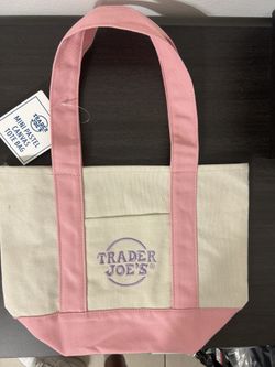 Trade joes Tote Bag (pink)
