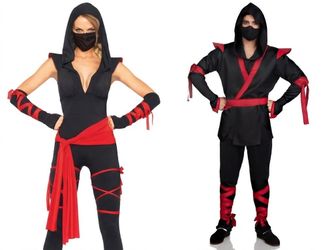 Mortal Kombat Style Ninja Costumes - Couples Halloween Set (His & Hers)