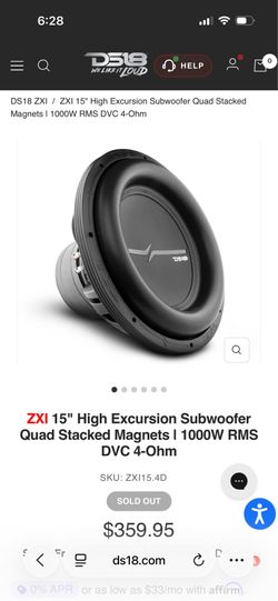 Ds18 15” subwoofer