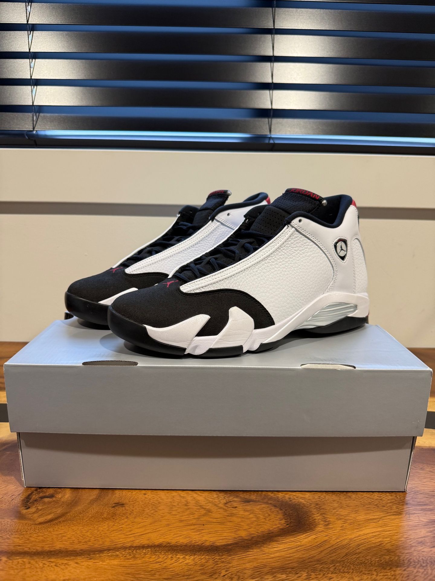 Air Jordan 14 Retro Black Toe 2024 / White/ Varsity Red / Black / Metallic Silver - BRAND NEW / DEADSTOCK (MENS SIZE 12)