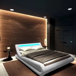 Rick Upholstered Low Profile Platform Bed