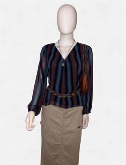 Madewell Stripe Sheer sleeve top only