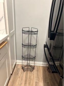 Black corner shelf metal