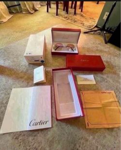 Vintage Cartier SunGlasses Mid 1990 /2000  100% Authentic Platinum Frames