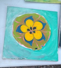 canvas art paint pouring