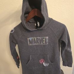 Marvel Hooded Dress Or Long Hoodie. Kids L