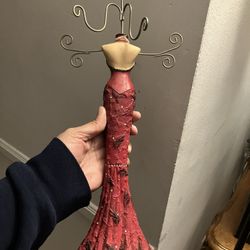 $20, Red Dress Mannequin Style Jewelry Holder 