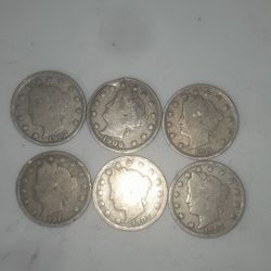 1900 Nikels And Indian Head Pennies